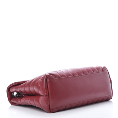 Saint Laurent Calfskin Y Quilted Monogram Medium Loulou Chain Satchel Lipstick Red 4 of 17