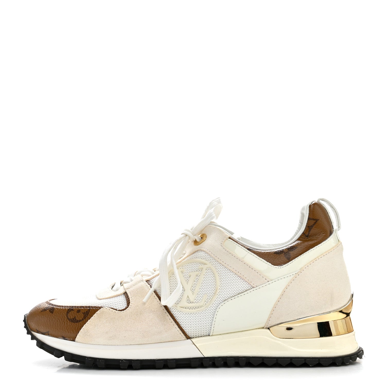 Louis Vuitton Calfskin Monogram Run Away Sneakers 36.5 White 1 of 8