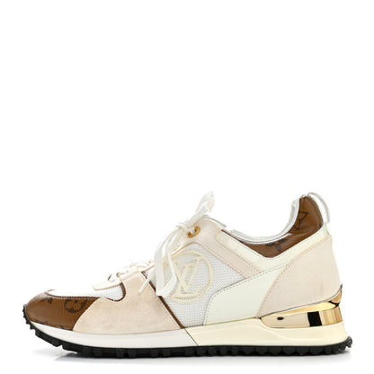 Louis Vuitton Calfskin Monogram Run Away Sneakers 36.5 White 1 of 8