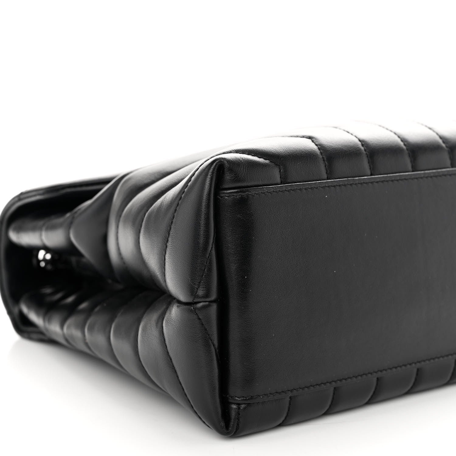 Saint Laurent Calfskin Y Quilted Monogram Monochrome Medium Loulou Chain Satchel Black 8 of 9