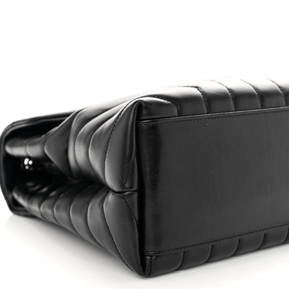 Saint Laurent Calfskin Y Quilted Monogram Monochrome Medium Loulou Chain Satchel Black 8 of 9