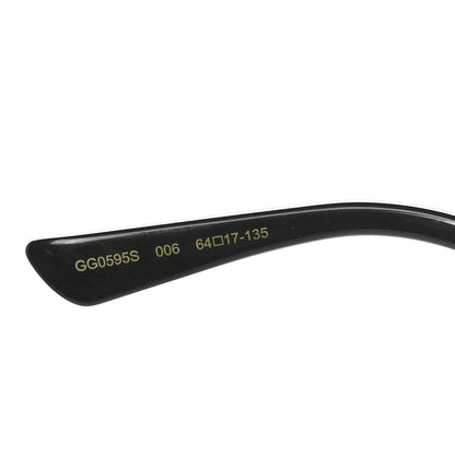 Gucci Metal Round Frame GG0595S Sunglasses Gold Black Red 6 of 7