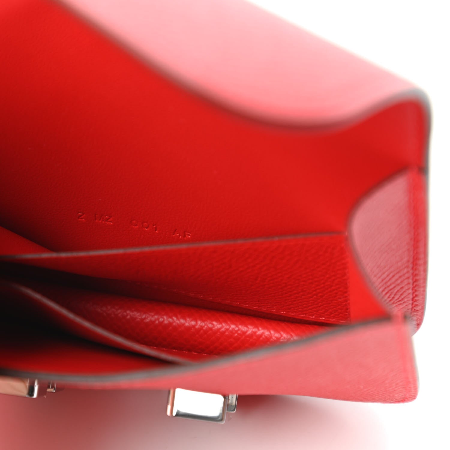 Hermes Epsom Enamel Constance Slim Wallet Rouge de Coeur Rubis 9 of 11