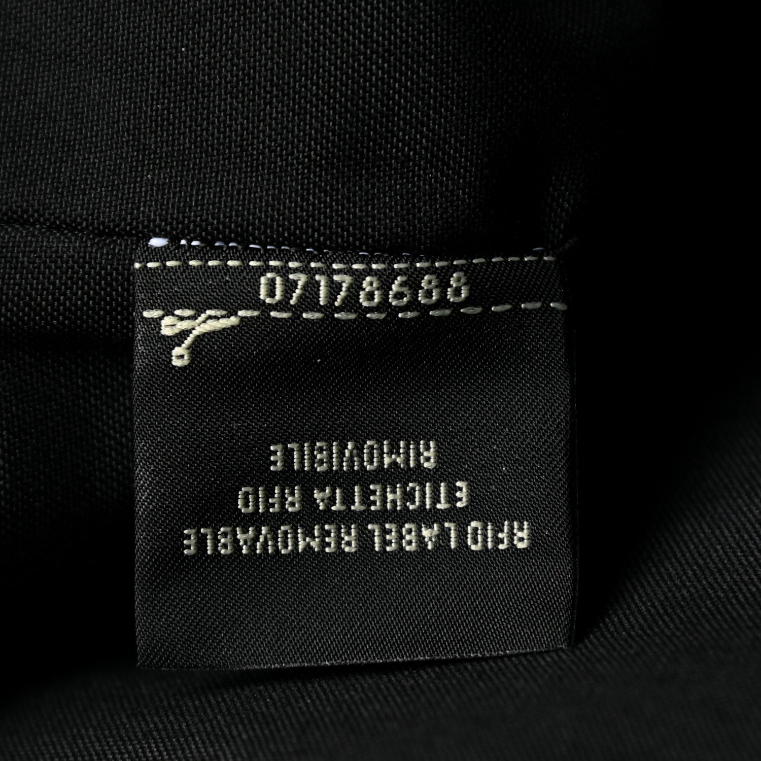 Fendi Glazed Fabric Vitello Century FF 1974 Stamp Patch Large Flat Pouch Mogano Panna Black 7 of 7