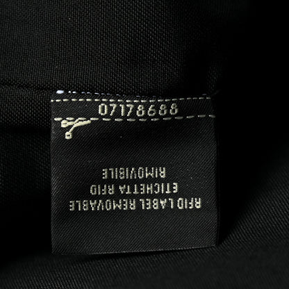 Fendi Glazed Fabric Vitello Century FF 1974 Stamp Patch Large Flat Pouch Mogano Panna Black 7 of 7