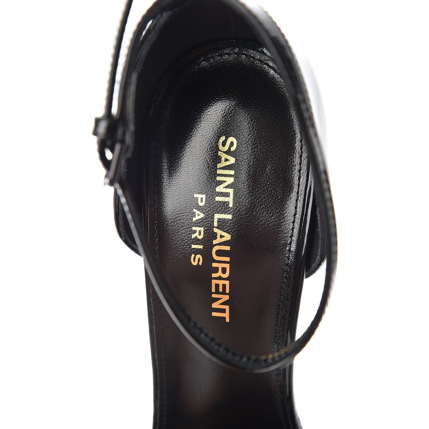 Saint Laurent Patent Opyum Sandals 38 Black 7 of 8