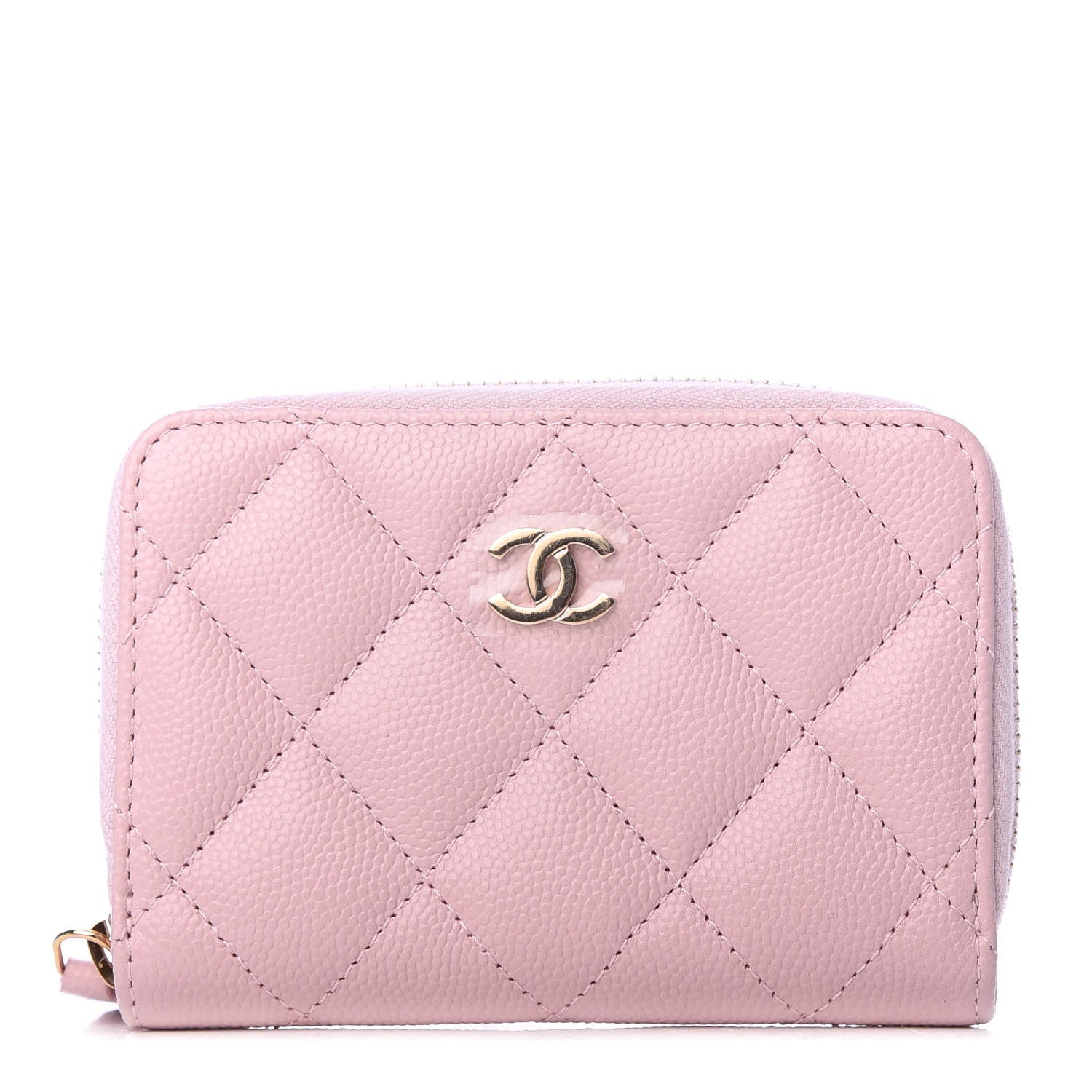 Chanel Caviar Quilted Zip Coin Purse Light Pink 1 of 8
