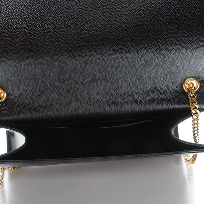 Saint Laurent Grain De Poudre Medium Classic Monogram Kate Satchel Black 5 of 6
