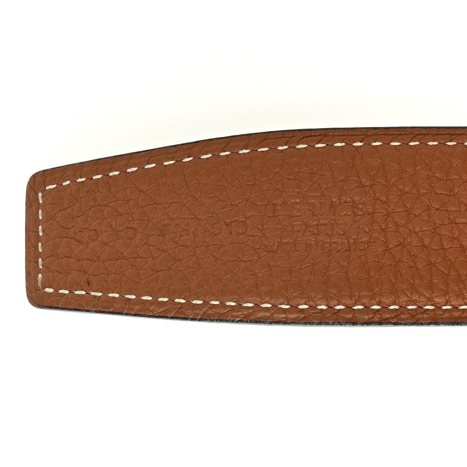 Hermes Togo Box 32mm H Belt 80 32 Black Gold 4 of 4