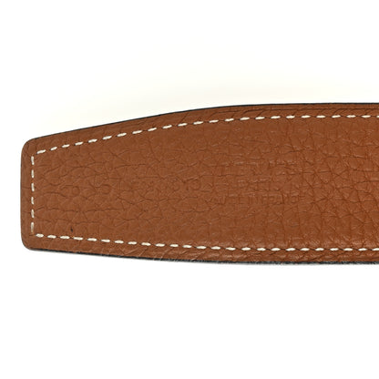 Hermes Togo Box 32mm H Belt 80 32 Black Gold 4 of 4