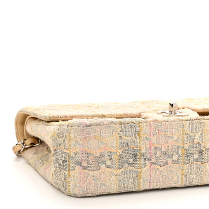 Chanel Tweed Quilted Medium Double Flap Beige Multicolor 9 of 14
