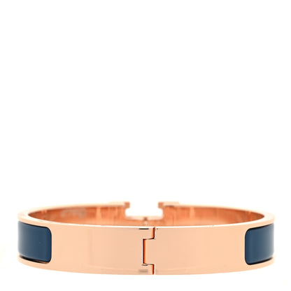 Hermes Enamel Narrow Clic Clac H Bracelet PM Bleu Biarritz 3 of 5