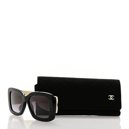 Chanel Acetate Quilted CC Rectangle Sunglasses 5483 White Black 8 of 8