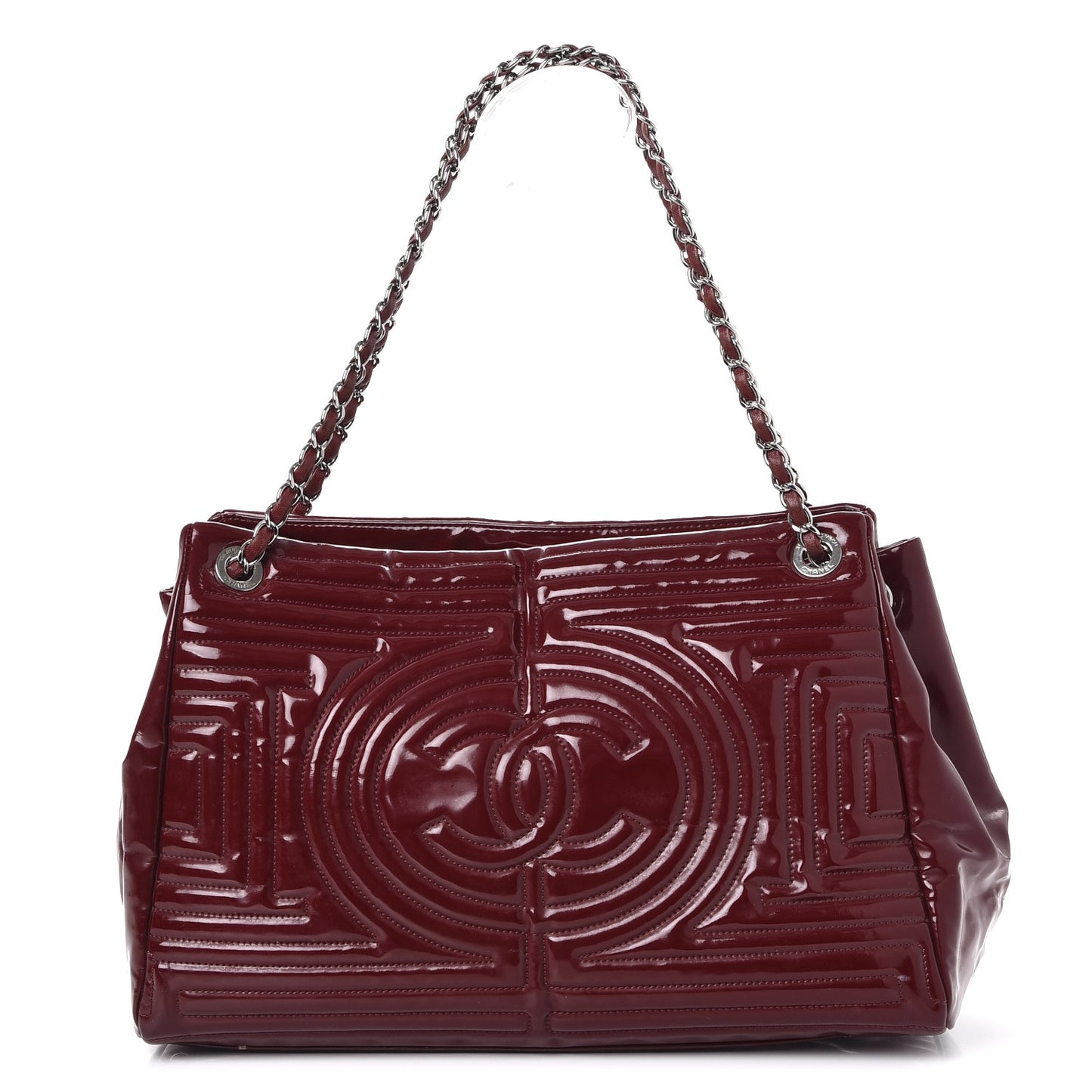 Vinyl Coco Ming Tote Burgundy
