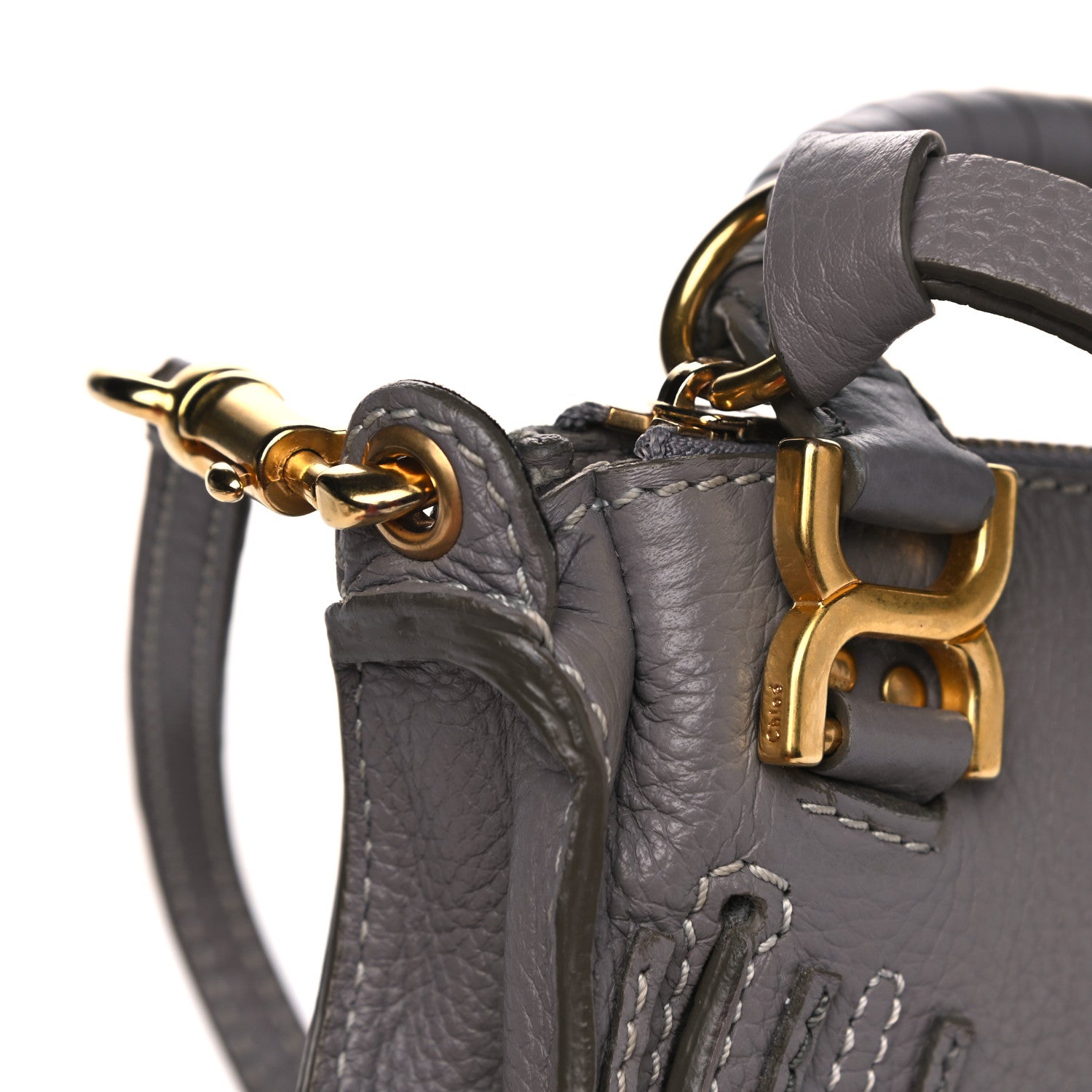 Chloe Calfskin Mini Marcie Satchel Cashmere Grey 5 of 5