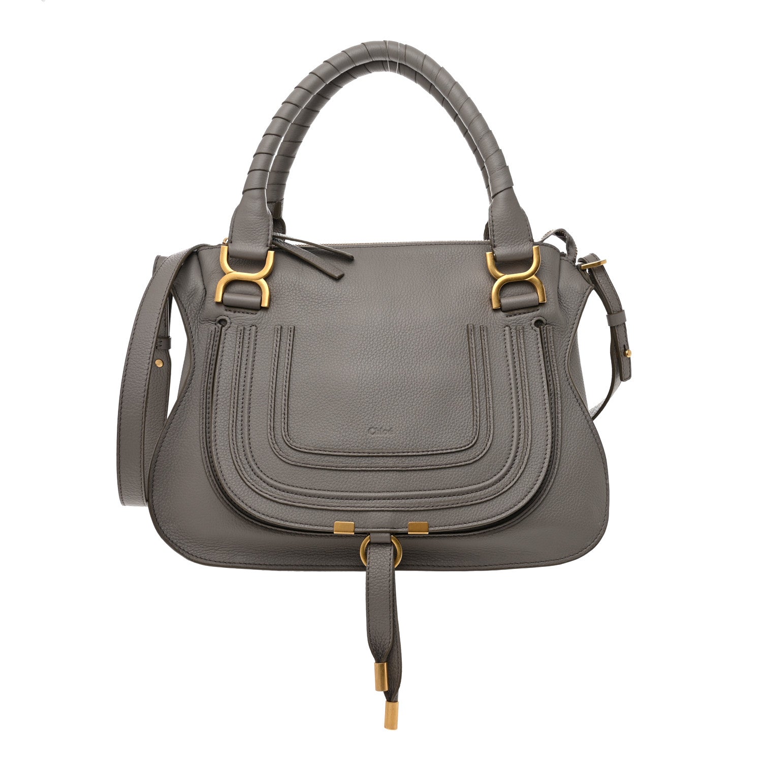 Chloe Calfskin Medium Marcie Satchel Cashmere Grey 1 of 15