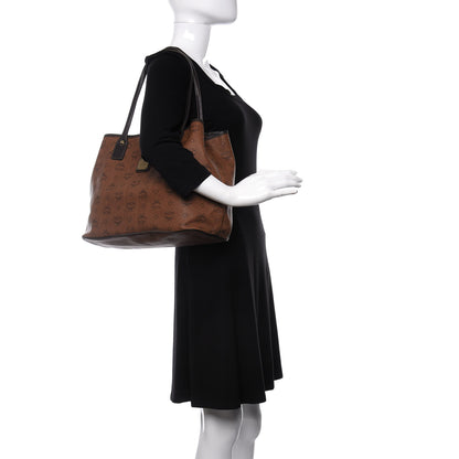 MCM Visetos Shopper Tote Cognac 2 of 18