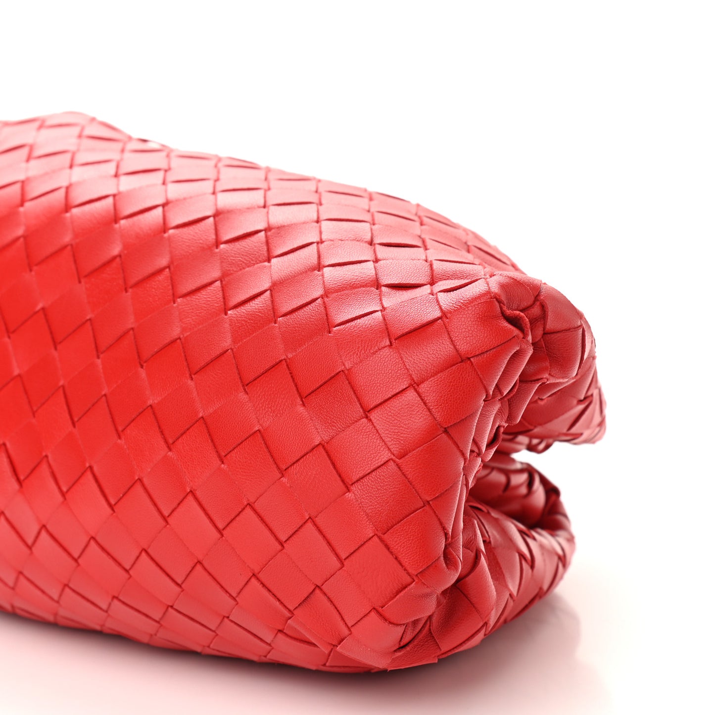 Nappa Maxi Intrecciato The Pouch Oversized Clutch Bright Red