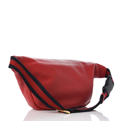 Gucci Grained Calfskin Coco Capitan Logo Belt Bag Hibiscus Red 3 of 9