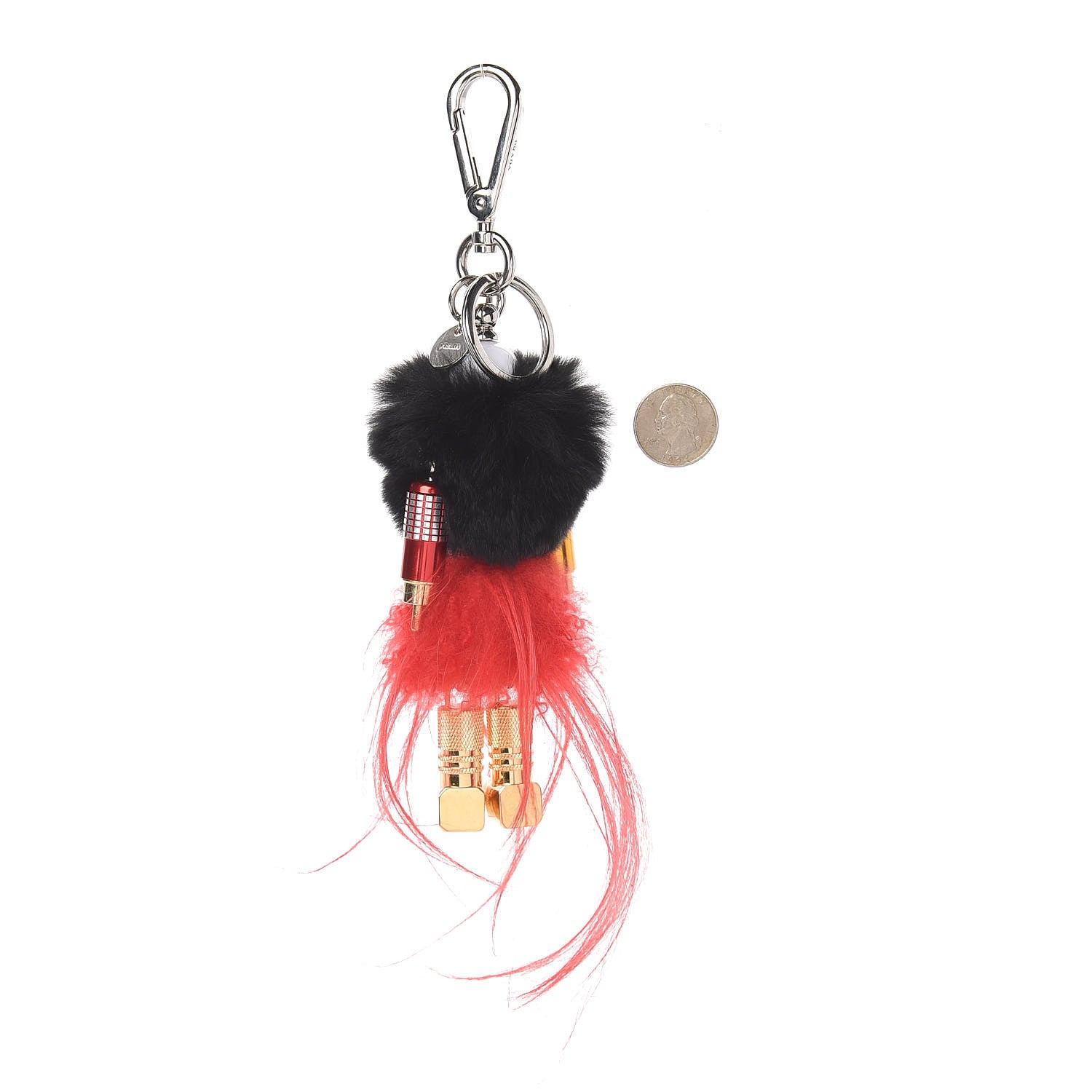 Prada Rabbit Fur Robot Kim Trick Keychain Black 2 of 2