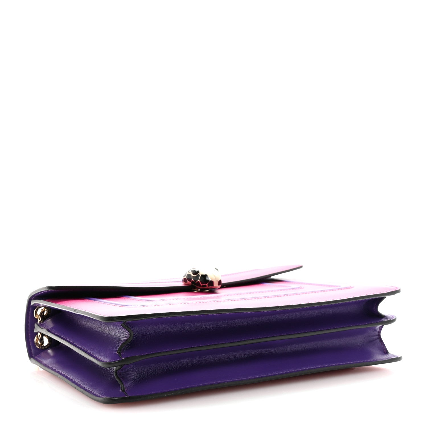 Bulgari Calfskin Serpenti Forever Shoulder Bag Pink Purple 4 of 9
