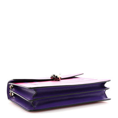 Bulgari Calfskin Serpenti Forever Shoulder Bag Pink Purple 4 of 9