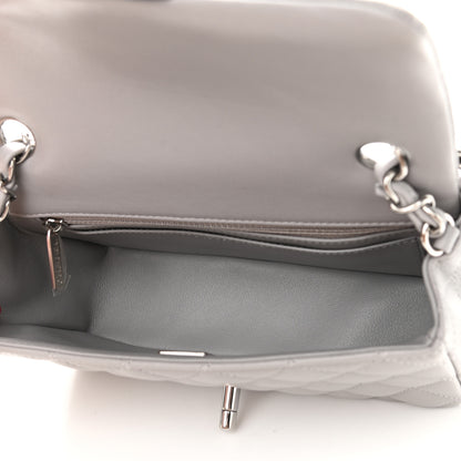 Chanel Lambskin Quilted Mini Rectangular Flap Grey 5 of 10