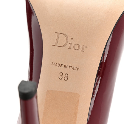 Christian Dior Patent D Glam Pumps 38 Rouge Fonce 7 of 12