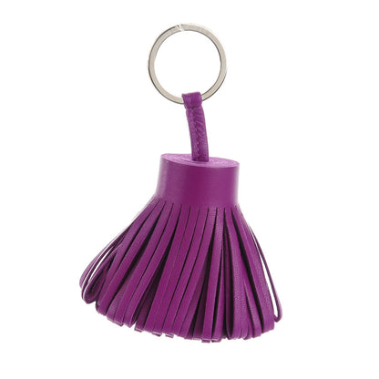 Hermes Lambskin Carmen Tassel Key Holder Anemone 1 of 4