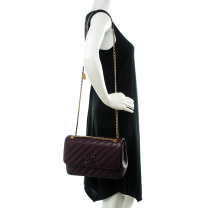 Chanel Lambskin Quilted Coco Vintage Jumbo Flap Purple 2 of 12