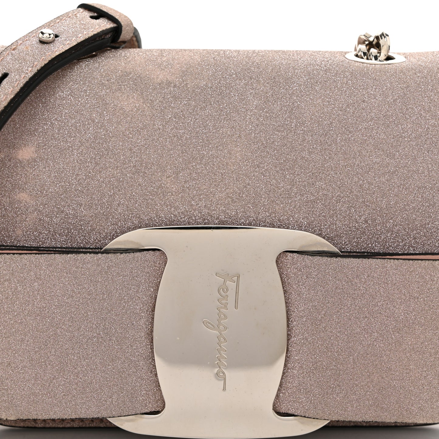 Rainbow Glitter Mini Vara Bow Crossbody Bag Light Pink