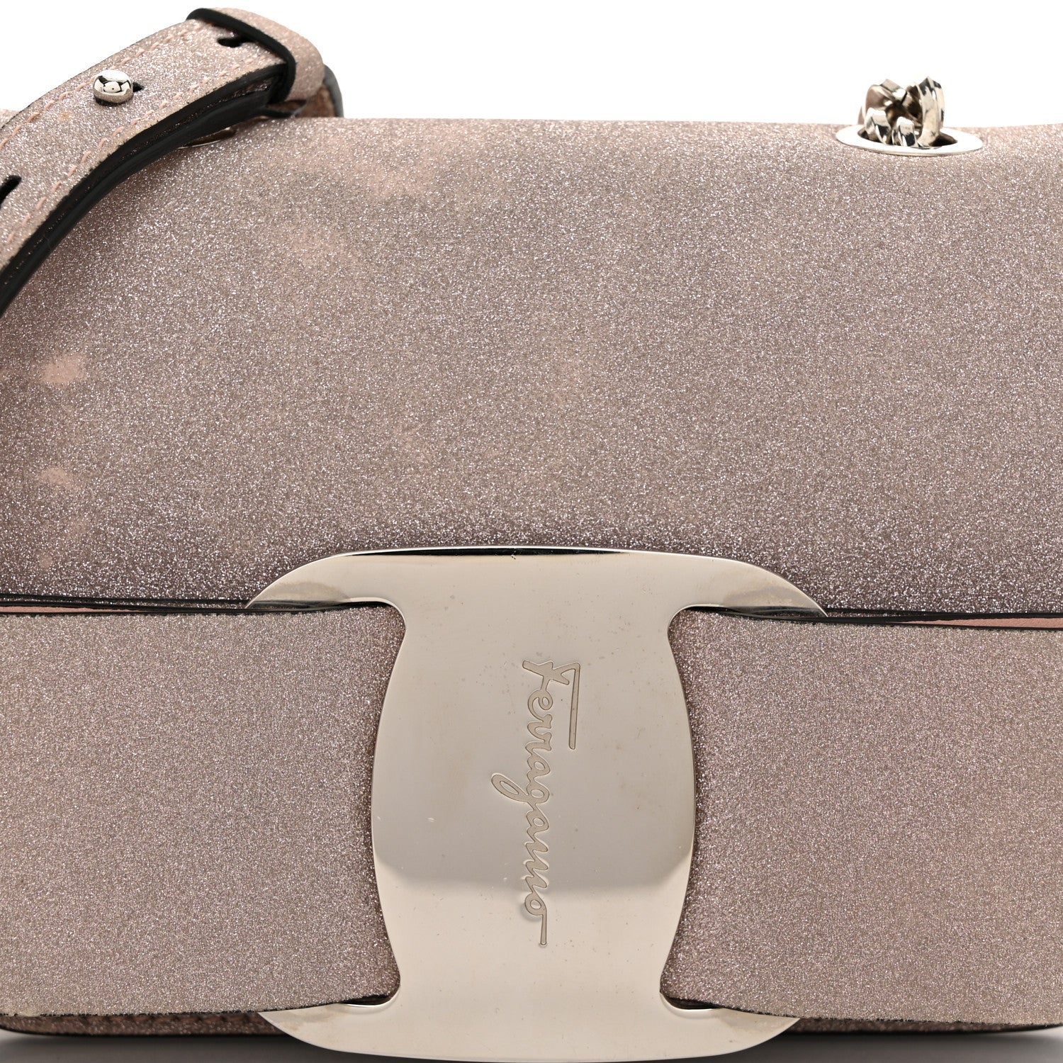 Salvatore Ferragamo Rainbow Glitter Mini Vara Bow Crossbody Bag Light Pink 7 of 11