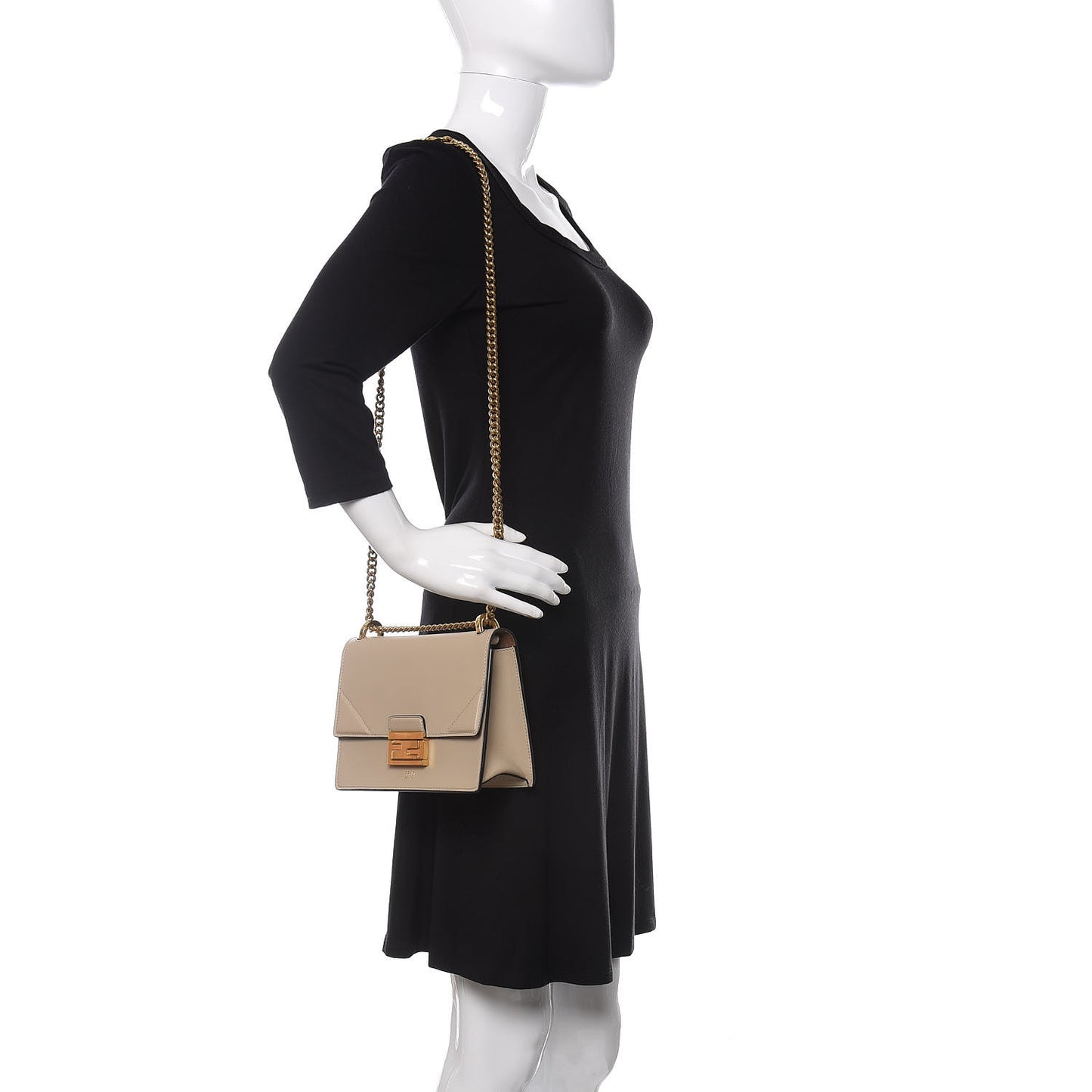 Vitello Grace Matte Small Kan U Shoulder Bag Nuvola