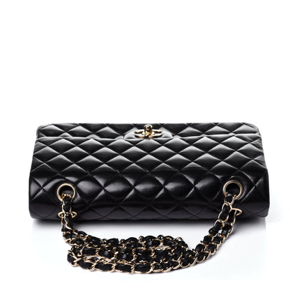 Chanel Lambskin Quilted Medium Double Flap Black 10 of 11