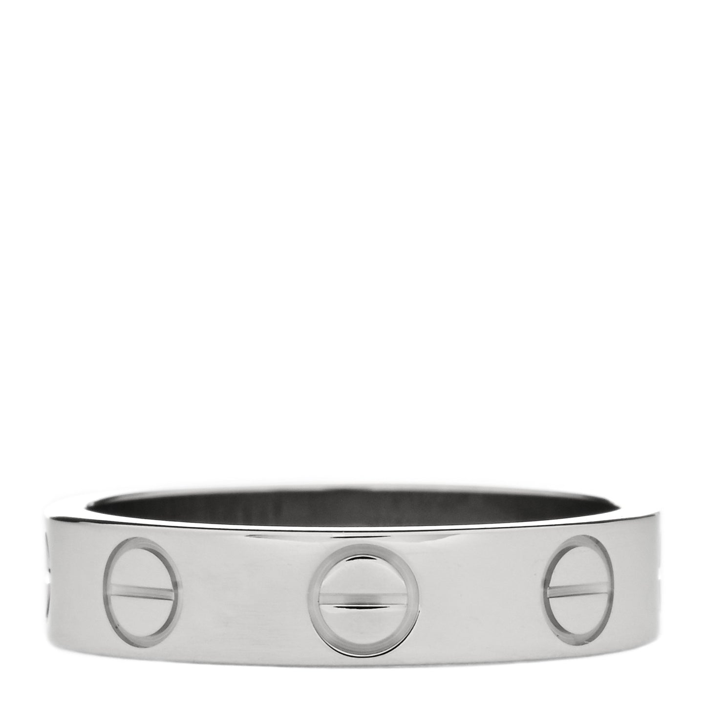 18K White Gold 3.5mm LOVE Wedding Band Ring 44 3