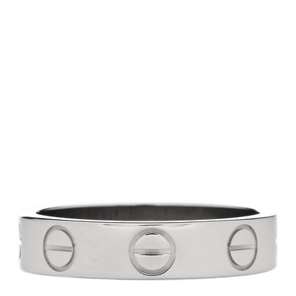 Cartier 18K White Gold 3.5mm LOVE Wedding Band Ring 44 3 3 of 4