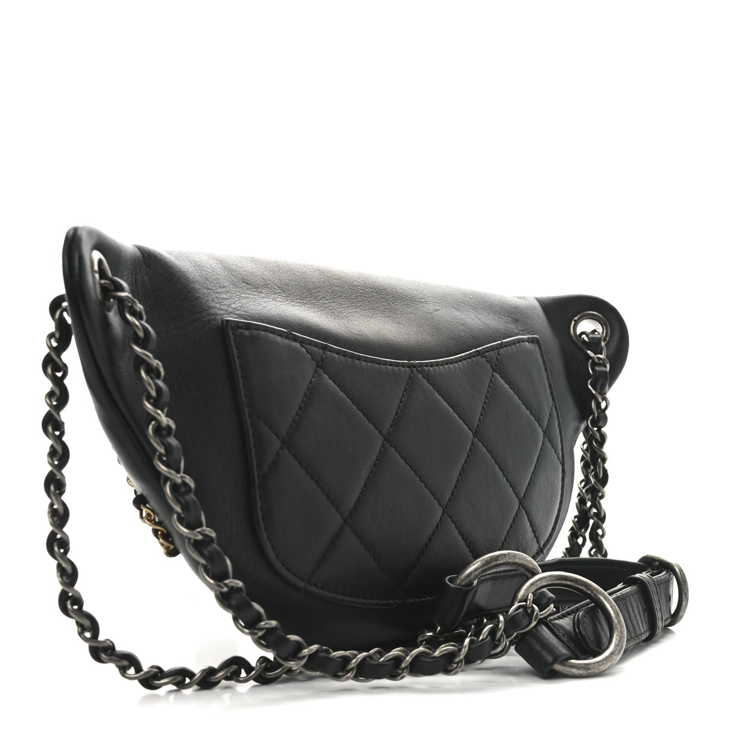 Chanel Calfskin Chain 20s Signe Waist Bag Black 1721344 – FASHIONPHILE