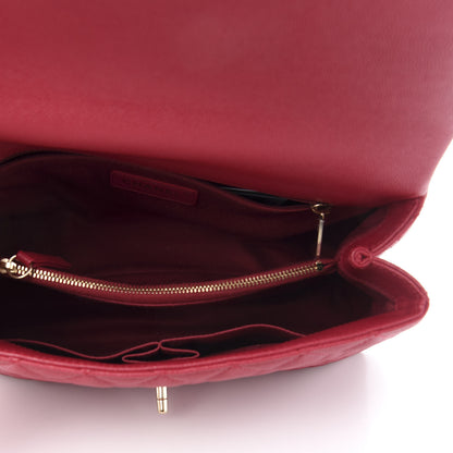 Chanel Caviar Quilted Small Coco Handle Flap Dark Pink 5 of 12