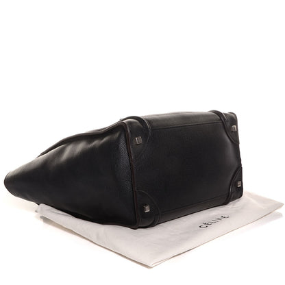 Celine Drummed Calfskin Mini Luggage Black 4 of 9