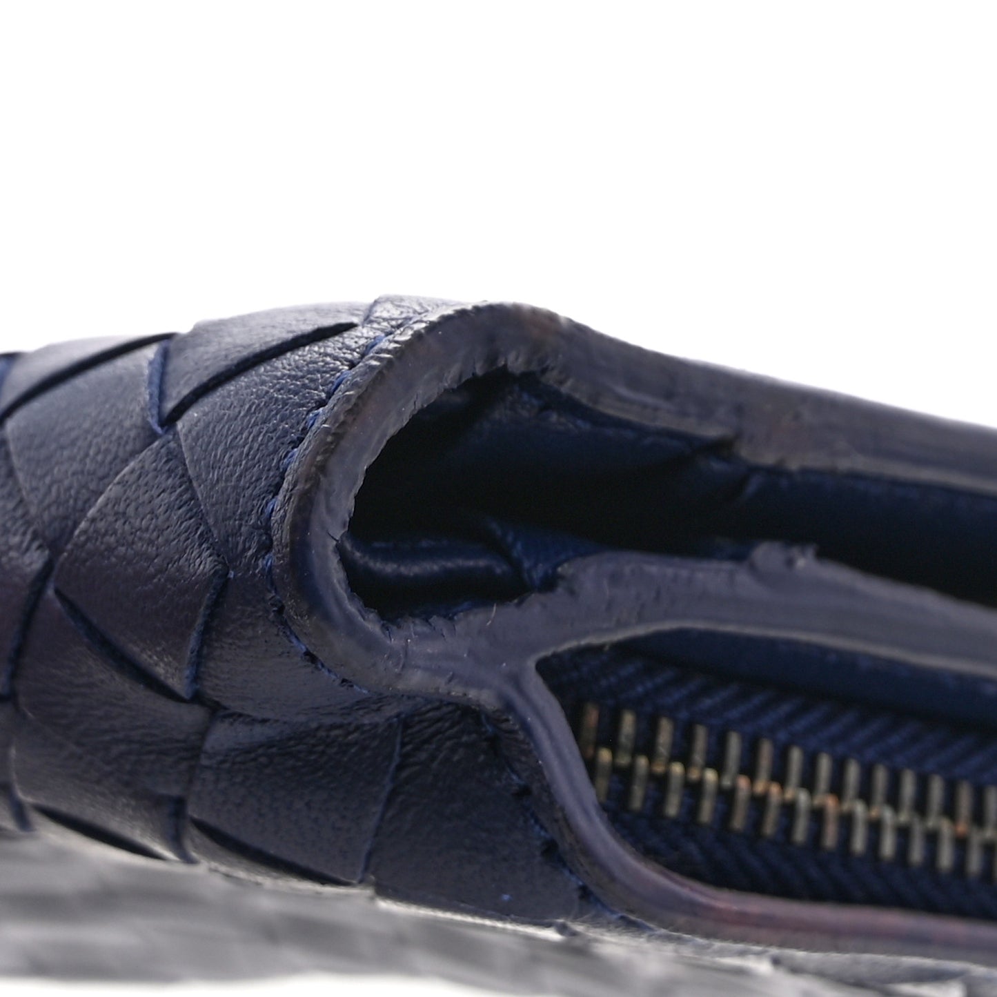 Nappa Intrecciato Continental Wallet Baltic Blue