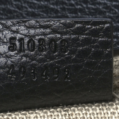 Gucci Dollar Calfskin Interlocking G Shoulder Bag Black 7 of 12