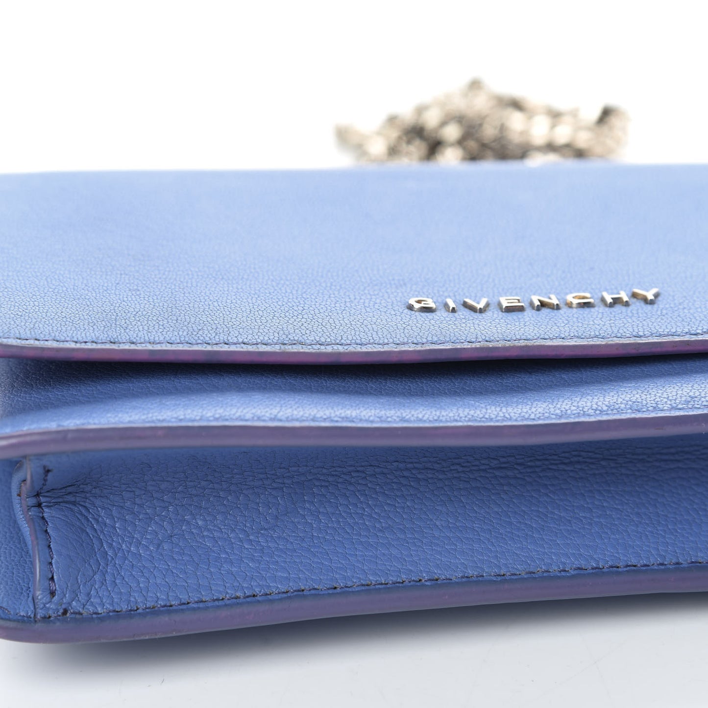 Sugar Goatskin Pandora Chain Wallet Blue