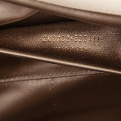 Saint Laurent Textured Patent Large Belle De Jour Clutch Champagne Gold 7 of 7