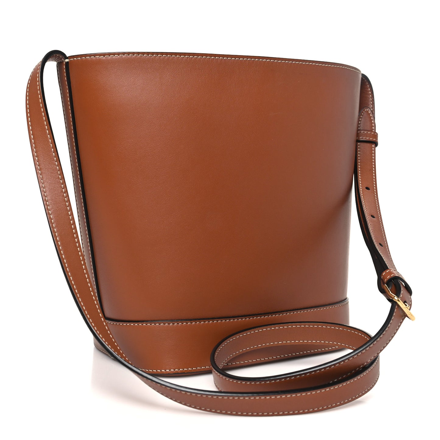 Smooth Calfskin Small Cuir Triomphe Bucket Bag Tan