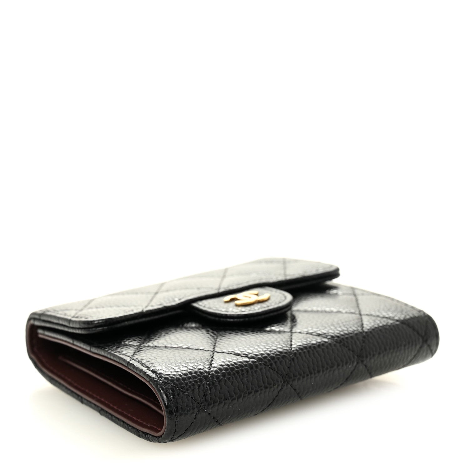 Chanel Caviar Quilted Compact Flap Wallet Black 4 of 8