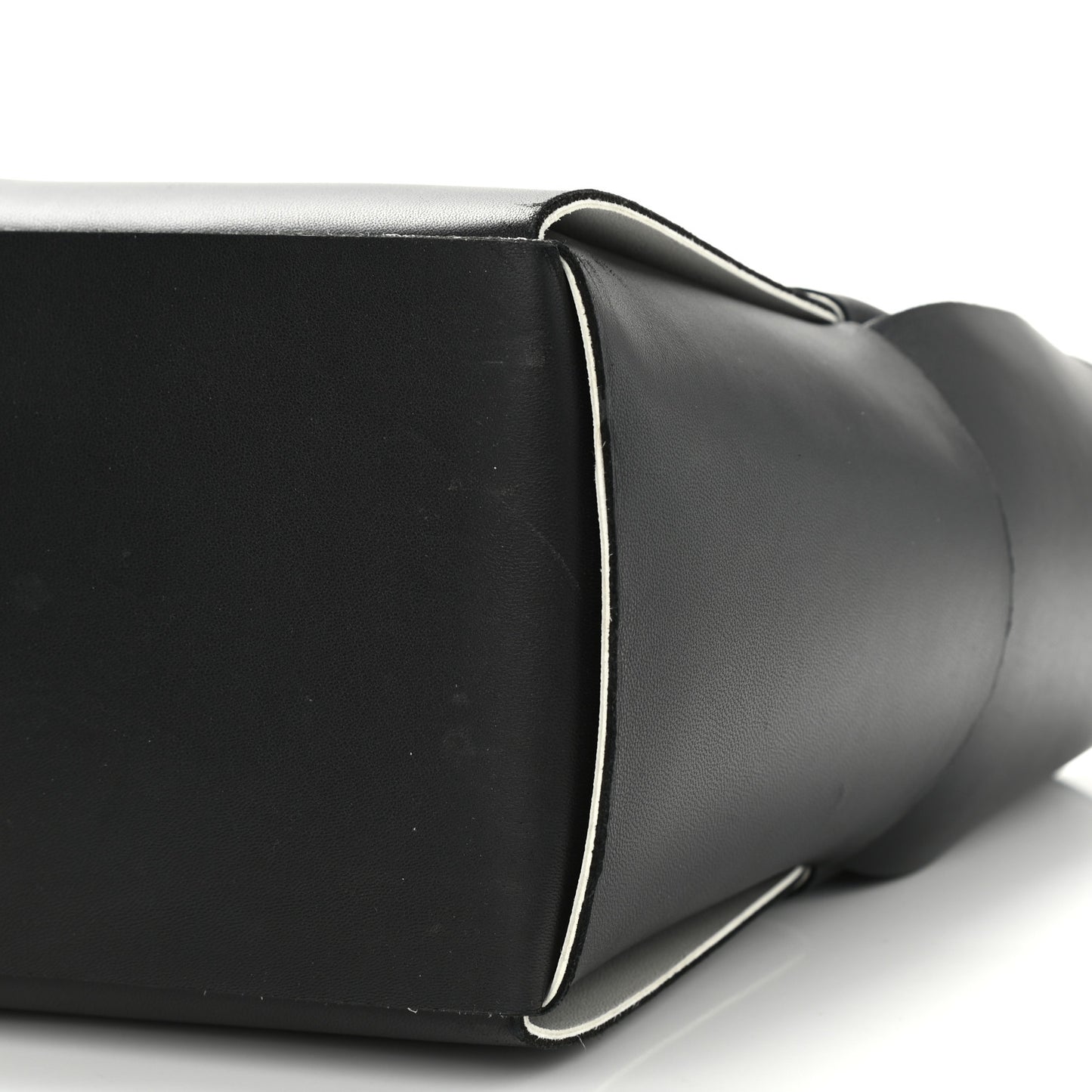 Nappa Maxi Intrecciato Arco Tote Black White