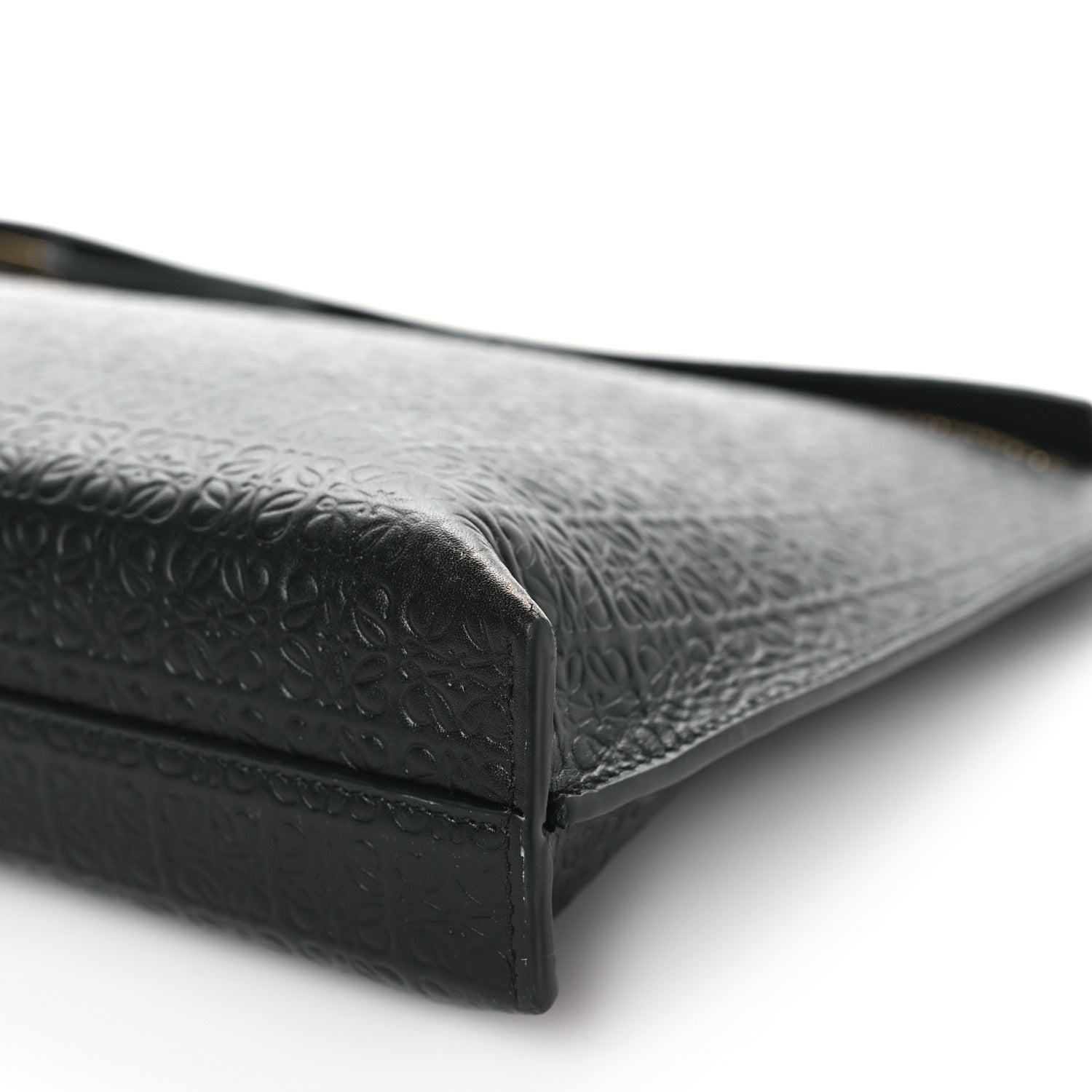 Loewe Calfskin Embossed Repeat T Pouch Black 10 of 10