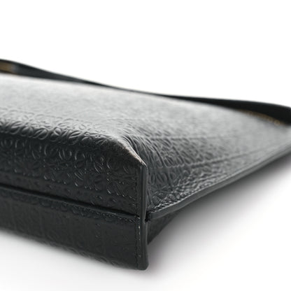 Loewe Calfskin Embossed Repeat T Pouch Black 10 of 10