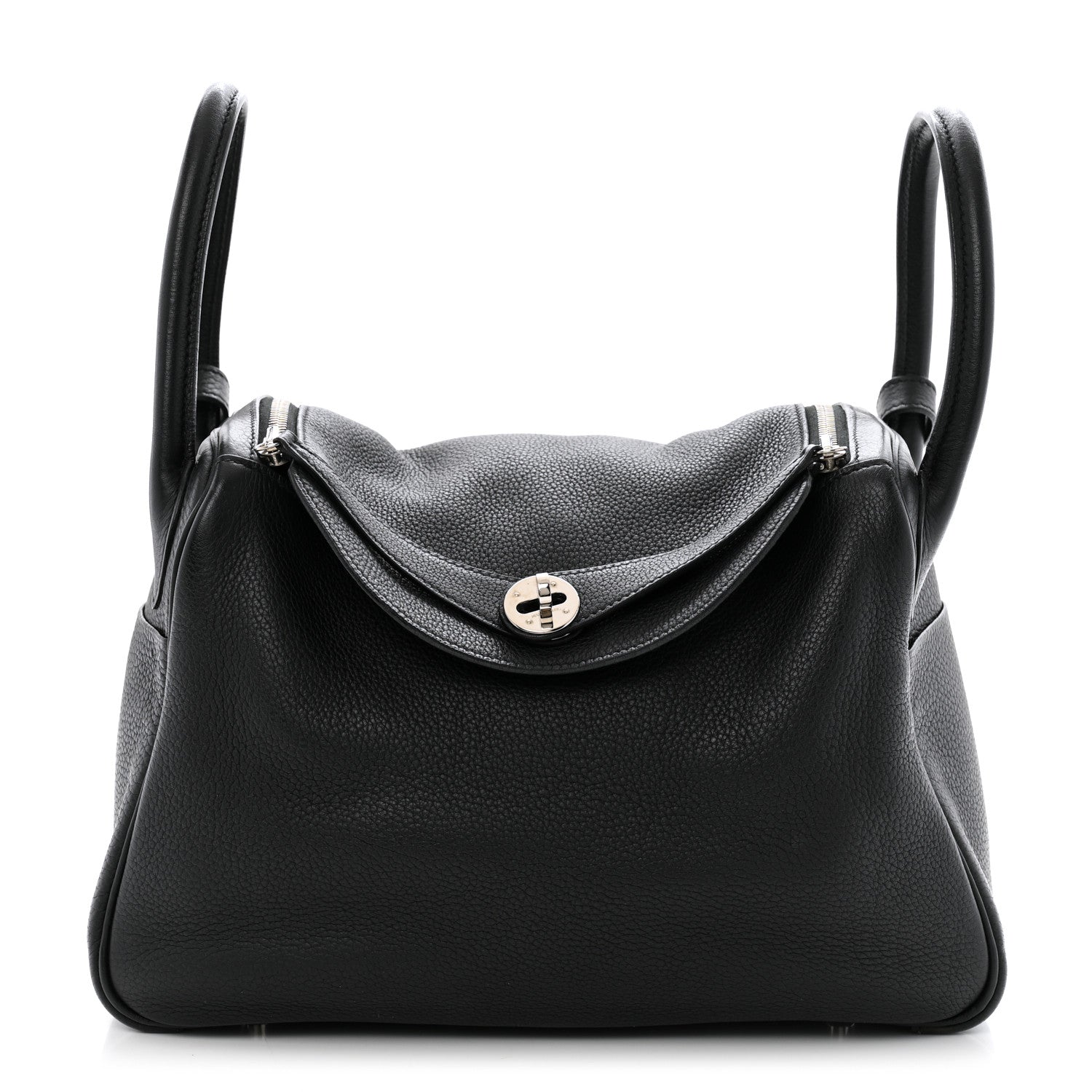 Hermes Taurillon Clemence Lindy 30 Black 1 of 12
