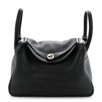 Hermes Taurillon Clemence Lindy 30 Black 1 of 12